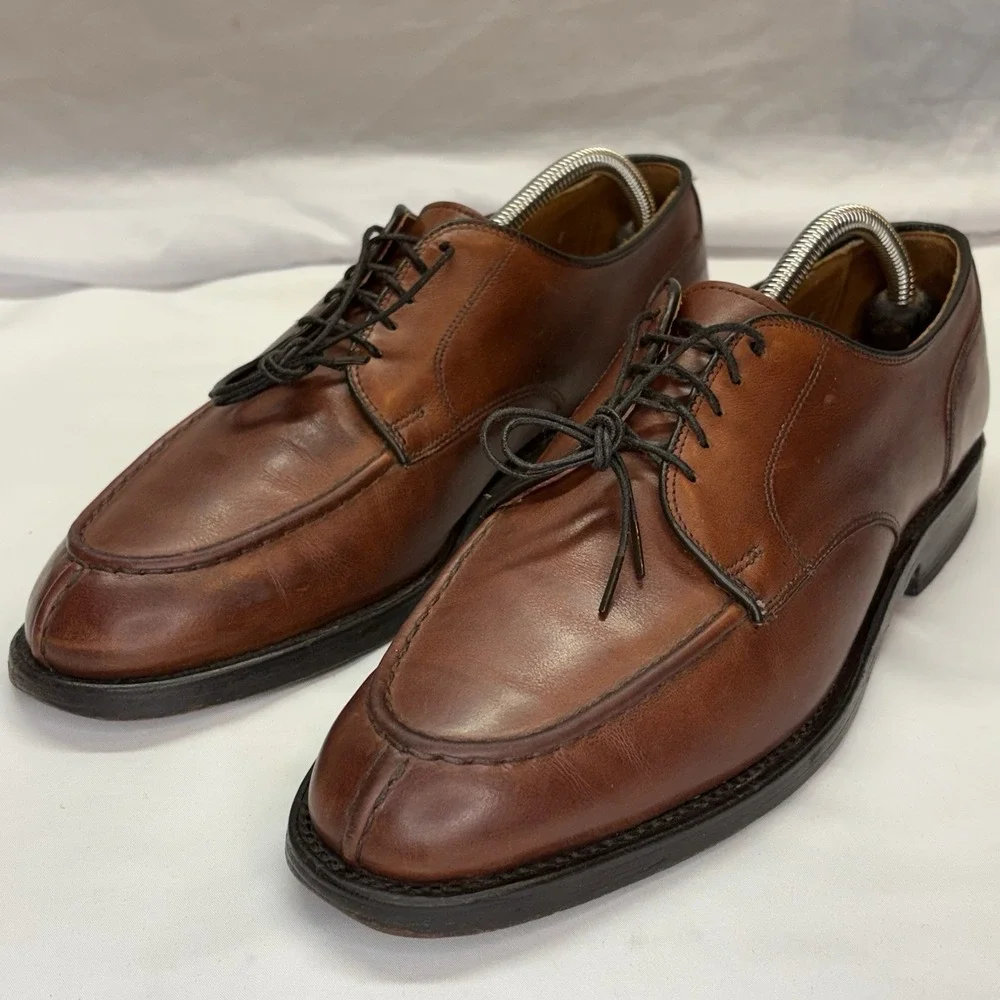 Allen Edmonds Bradley Split Toe Brown‎ Leather Shoes Mens 9.5 D